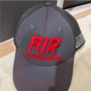 Vintage Snapback Trucker Hat Cap Air National Guard USA Flag